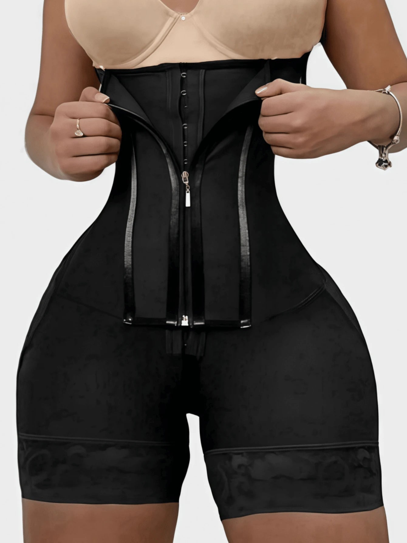 1 Pc Women Colombian High Waist Body Shaper Shorts ,Fajas Tummy Control Shapewear Bottoms,Leggings,Butt Lifter Thigh Slimming, Zipper Hip Enhancer ,High Compression Body Shaper Underwear,Suitable for Various Occasions 