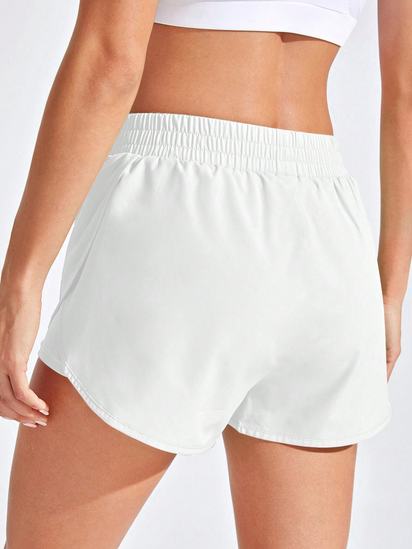 Exploreva 2 in 1 Tulip Hem Athletic Shortswomen Sweat Short, Gym Short, Biker Short