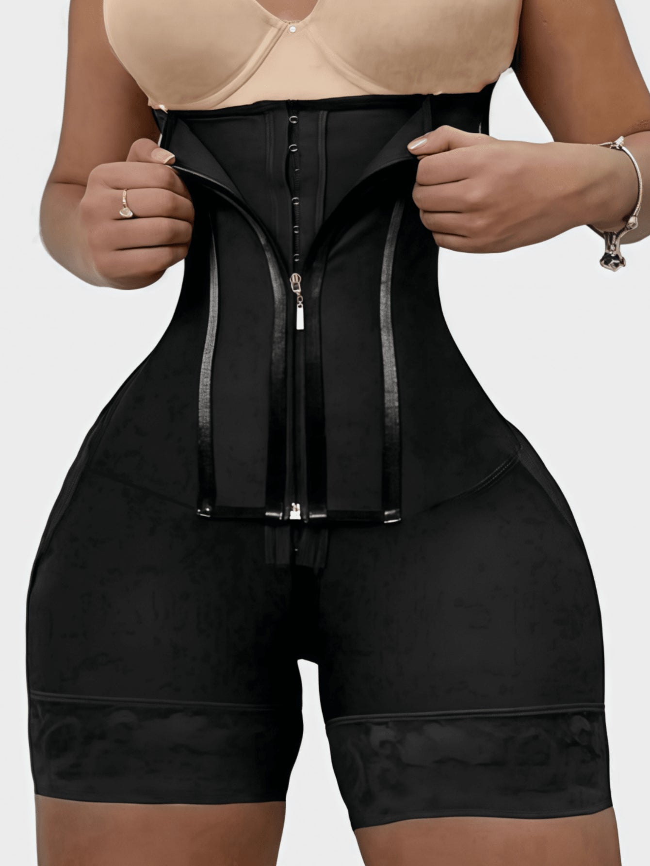 1 Pc Women Colombian High Waist Body Shaper Shorts ,Fajas Tummy Control Shapewear Bottoms,Leggings,Butt Lifter Thigh Slimming, Zipper Hip Enhancer ,High Compression Body Shaper Underwear,Suitable for Various Occasions 