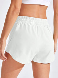 Exploreva 2 in 1 Tulip Hem Athletic Shortswomen Sweat Short, Gym Short, Biker Short