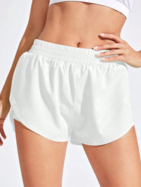 Exploreva 2 in 1 Tulip Hem Athletic Shortswomen Sweat Short, Gym Short, Biker Short